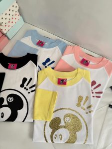 Áo thun tay dài Raglan phối tay poppop in kim tuyến form rộng, chất cải cotton mền mịn cao cấp