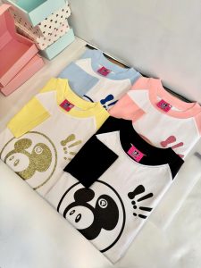 Áo thun tay dài Raglan phối tay poppop in kim tuyến form rộng, chất cải cotton mền mịn cao cấp