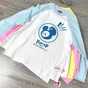 áo thun poppop tay dài phối kim tuyến