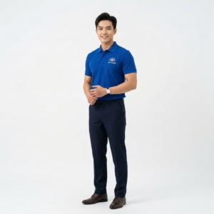 Áo Polo Nữ Classic Navy Elegance chất liệu cao cấp